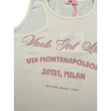 Vicolo Canotta Girocollo Tinta Unita con Stampa per Bambina 3146M00269X ROSA VICOLO 