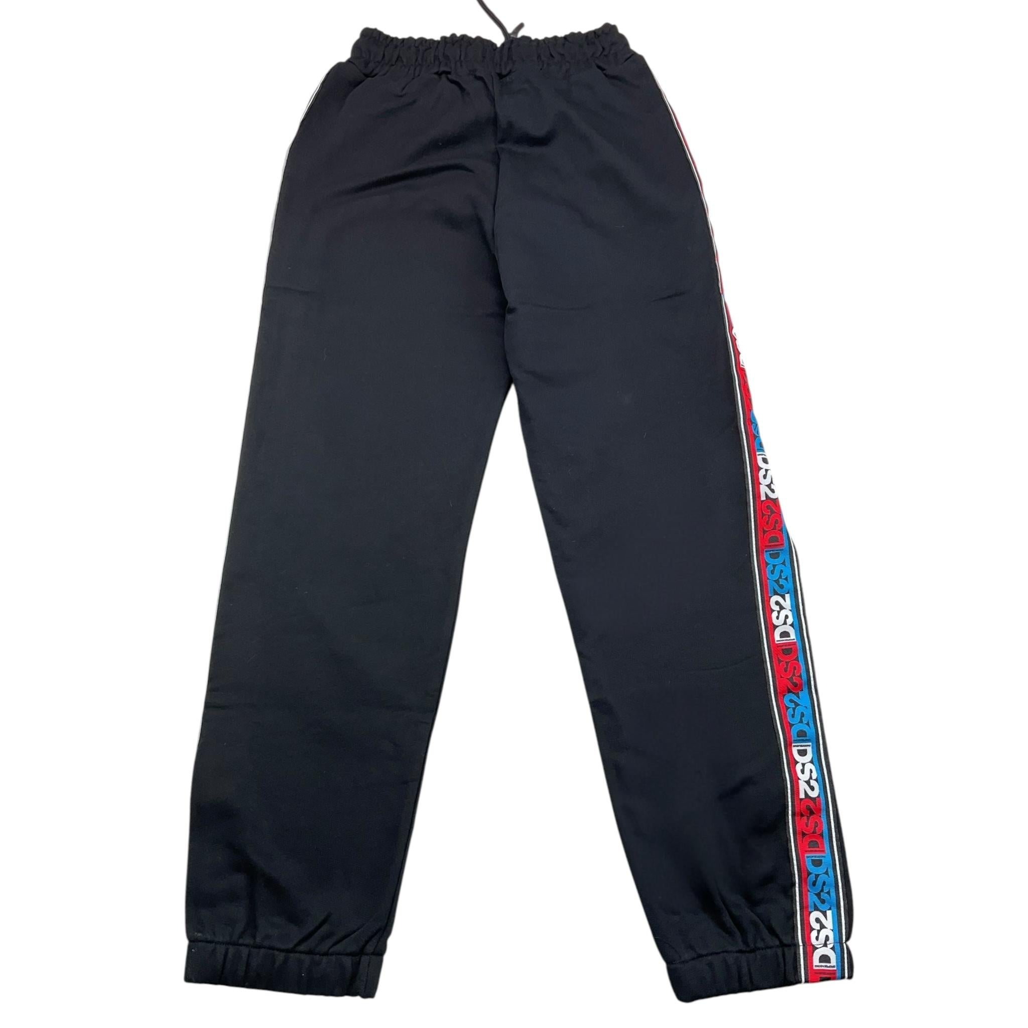 DROPSEASON2 pantalone tuta tinta unita con profili logati Nero per Bambino FW242K45 NERO DROPSEASON2 
