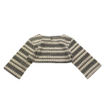 Dixie shirts Bicolore Traforata Modello Crop per Bambina LB06231G74 BIANCO/NERO DIXIE 