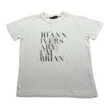 I'M Brian T-Shirt Girocollo tinta unita con Stampa Bianco per Bambino PA2659 BIANCO I'M BRIAN 