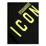 Dsquared2 T-Shirt Girocollo Tinta Unita con Stampa per Bambino DQ1697 NERO DSQUARED2 