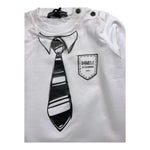 DANIELE ALESSANDRINI shirt girocollo tinta unita con stampa Bianco per Neonato 1291M00061XN BIANCO DANIELE ALESSANDRINI 