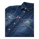 Dsquared2 Camicia In Denim Manica Lunga Tinta Unita per Bambino DQ2831X BLU DSQUARED2 