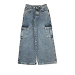 Lu Lu By Miss Grant Jeans tinta unita Modello con Tasconi Azzurro per Bambina LL2991 AZZURRO LU LU BY MISS GRANT 