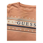 Guess Shirt Girocollo Tinta Unita con Logo per Neonata K5RI04K6YW4 ROSA GUESS 