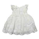 Le Bebe Abito Mezza Manica Tinta Unita In Pizzo Sangallo per Neonata LBG4757 PANNA LE BEBE 
