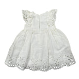 Le Bebe Abito Mezza Manica Tinta Unita In Pizzo Sangallo per Neonata LBG4757 PANNA LE BEBE 