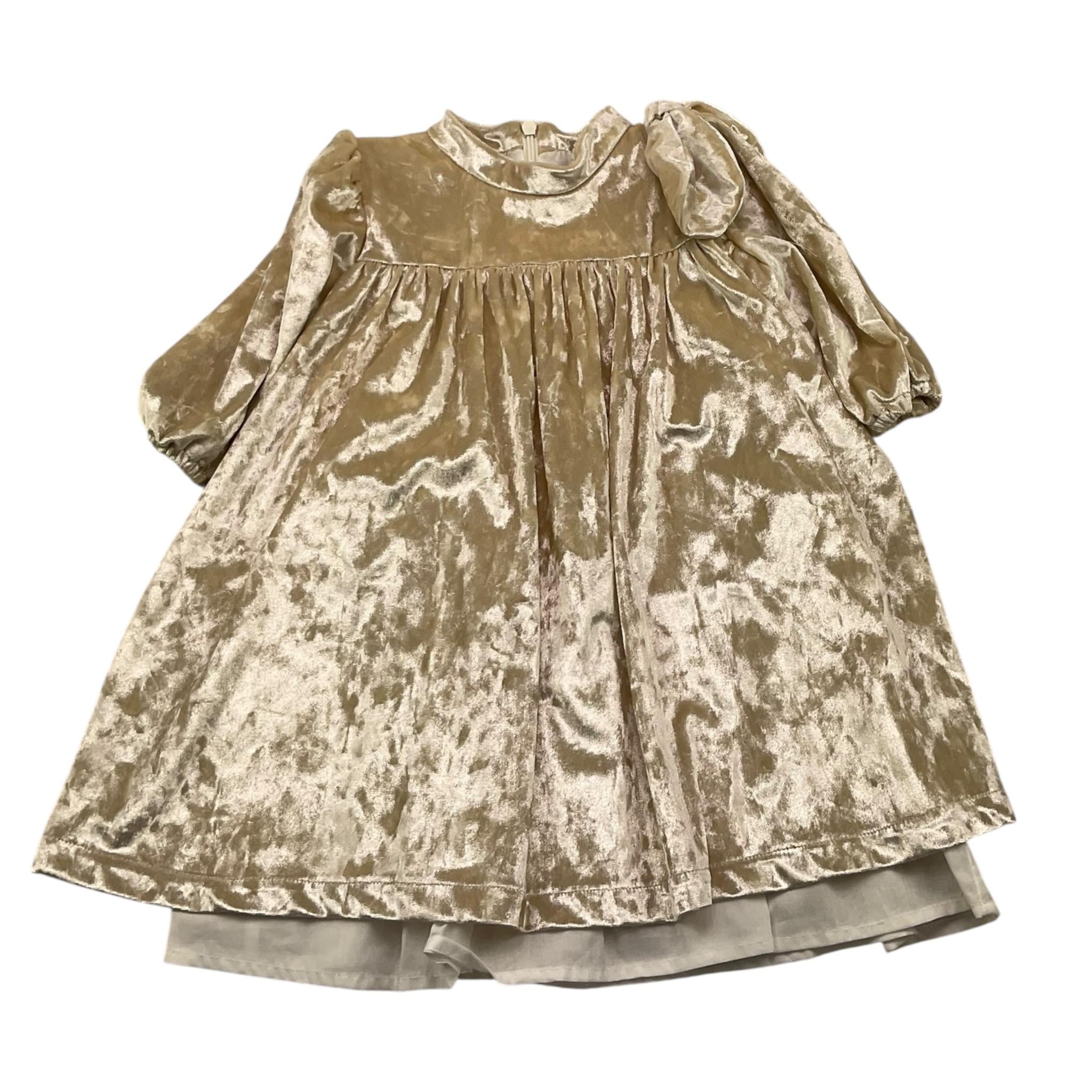 NANAN abito manica lunga in velluto Oro per Neonata I2352118P ORO NANAN 