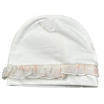 Lalalu' Cappello Tinta Unita con Ricami per Neonata CAL16P BIANCO LALALU' 