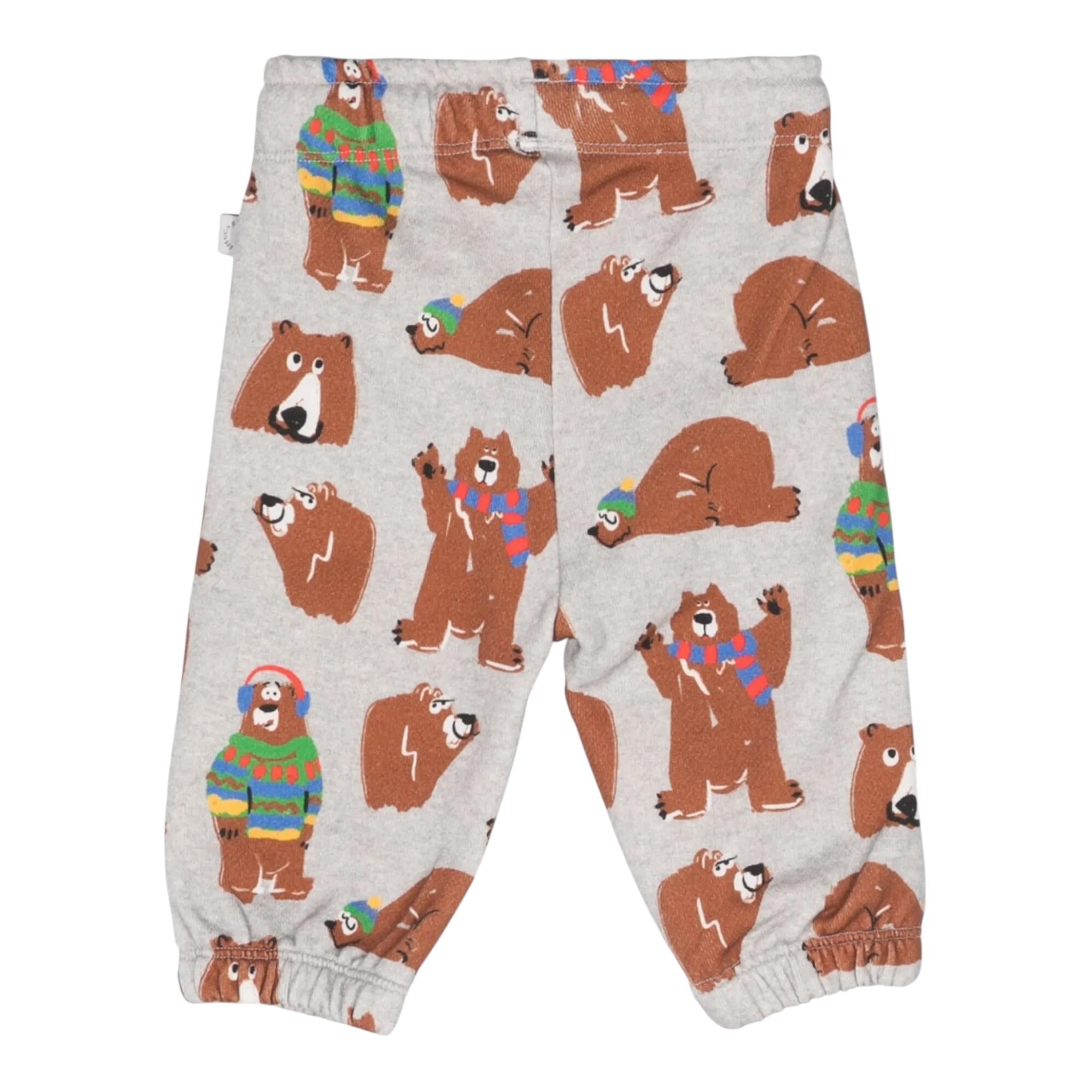 STELLA McCARTNEY pantalone tuta tinta unita con stampe orsi Grigio per Neonato TT6500 GRIGIO STELLA McCARTNEY 