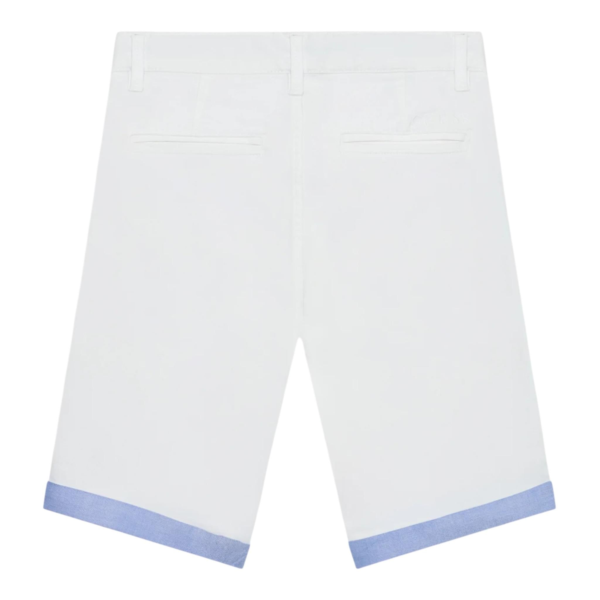 Guess Bermuda Tinta Unita con Tasche per Bambino L2RD02WEHD0 BIANCO GUESS 