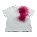 Vicolo T-Shirt Girocollo Tinta Unita con Applicazione per Neonata 3146M00265N BIANCO VICOLO 