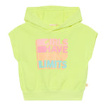 Billieblush Felpa Smanicata Tinta Unita con Cappuccio per Bambina U20846X GIALLO FLUO BillIEBLUSH 