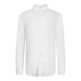 Antony Morato Camicia tinta unita con Collo Coreano Bianco per Bambino MKSL00279X BIANCO ANTONY MORATO 