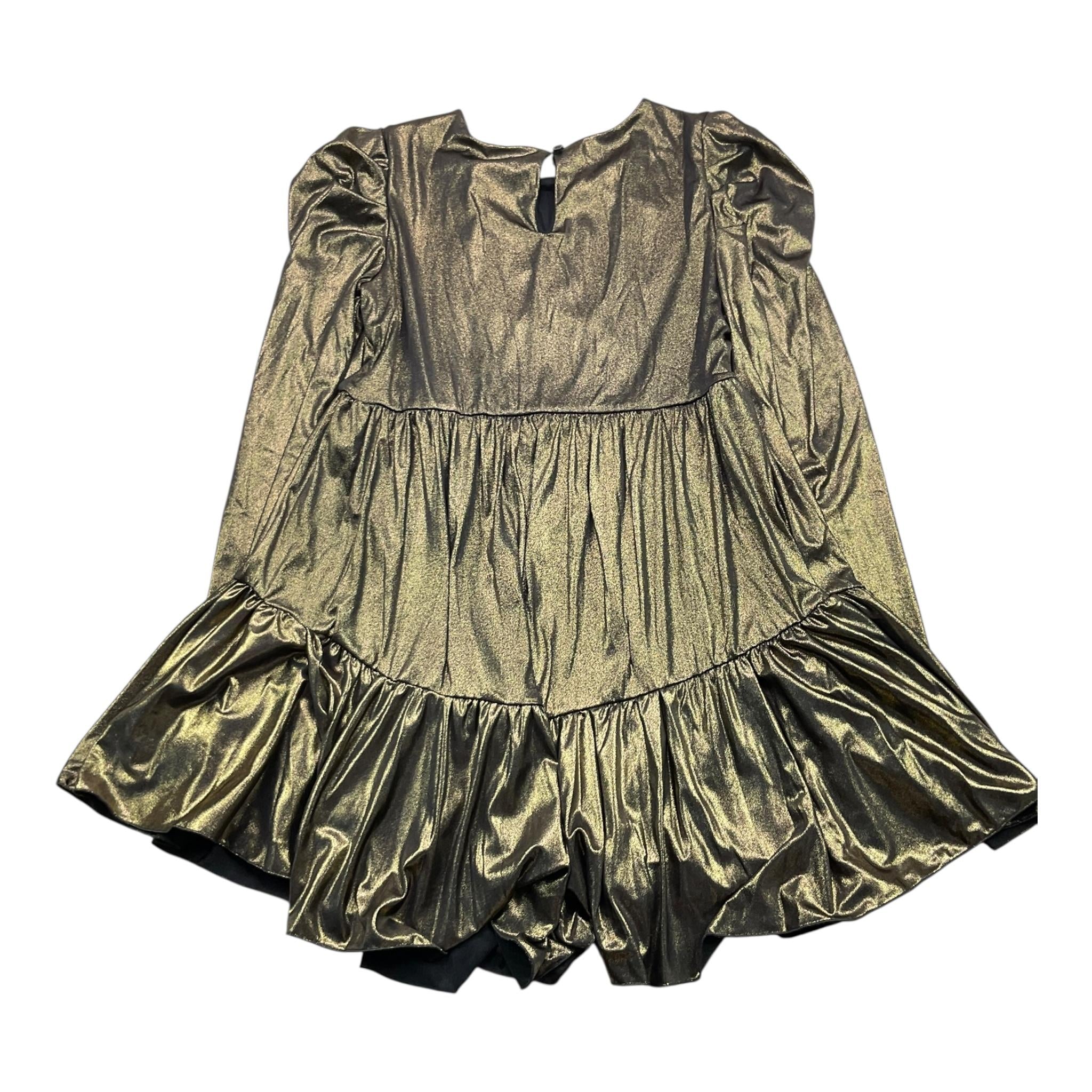 ANIYE BY GIRL abito tinta unita con balze Bronzo per Bambina 032457 BRONZO ANIYE BY GIRL 