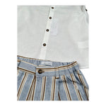 Barcellino Completo 2 Pezzi Camicia-Bermuda per Neonato 120110N BIANCO BARCELLINO 
