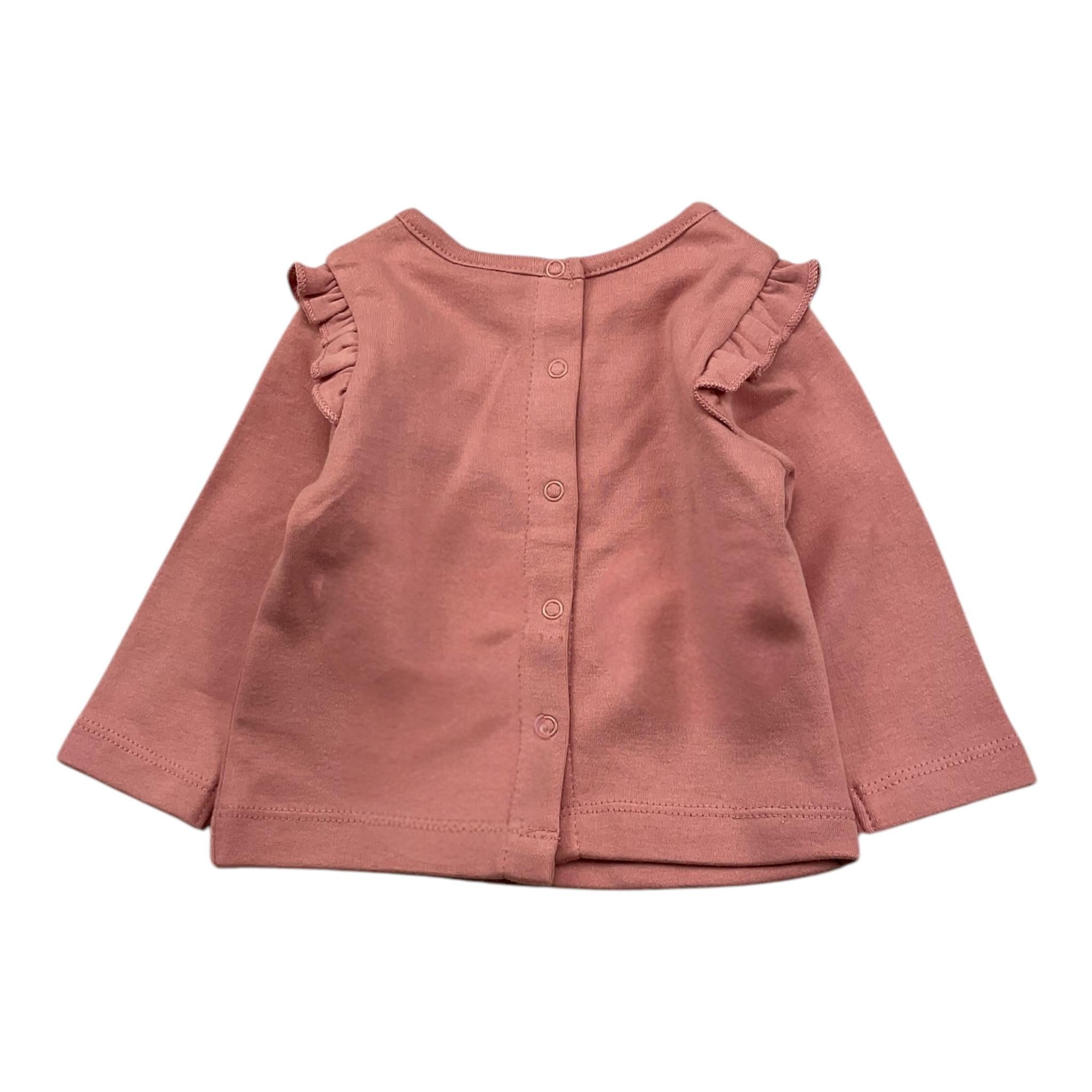 YATSI BABY shirt girocollo tinta unita con stampa Rosa per Neonata 24441550 ROSA YATSI BABY 