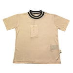 Yes London T-Shirt Girocollo Tinta Unita con Logo per Bambino JR2130 BEIGE YES LONDON 