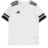 Adidas T-Shirt Girocollo Tinta Unita con Logo per Bambino JJ0053 BIANCO Adidas 