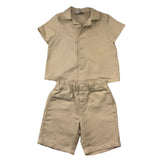 Emporio Armani Completo 2 Pezzi Camicia-Bermuda Tinta Unita per Bambino 3RHVJ5J BEIGE EMPORIO ARMANI 