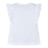 Mayoral T-Shirt Tinta Unita con Ricami per Bambina 3010 BIANCO MAYORAL 