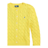 Ralph Lauren Cardigan Tinta Unita con Trecce per Bambina 312543047066 GIALLO RALPH LAUREN 