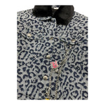 JOHN RICHMOND giubbino in denim tinta unita fantasia maculata Blu per Bambina RGA25032GC BLU JOHN RICHMOND 