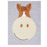 STELLA McCARTNEY shirt girocollo tinta unita con stampa in contrast Grigio per Neonato TV8580 GRIGIO STELLA McCARTNEY 