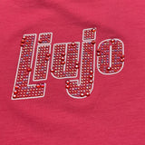 Liu Jo T-Shirt Girocollo Tinta Unita con Brillantini per Bambina GA5019 FRAGOLA LIU JO 