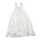 Magil Abito Tinta Unita con Arriccio per Bambina HN20004 BIANCO MAGIL 