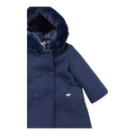 LE BEBE' cappotto tinta unita con cappuccio Blu per Neonata LBG6156 BLU LE BEBE' 