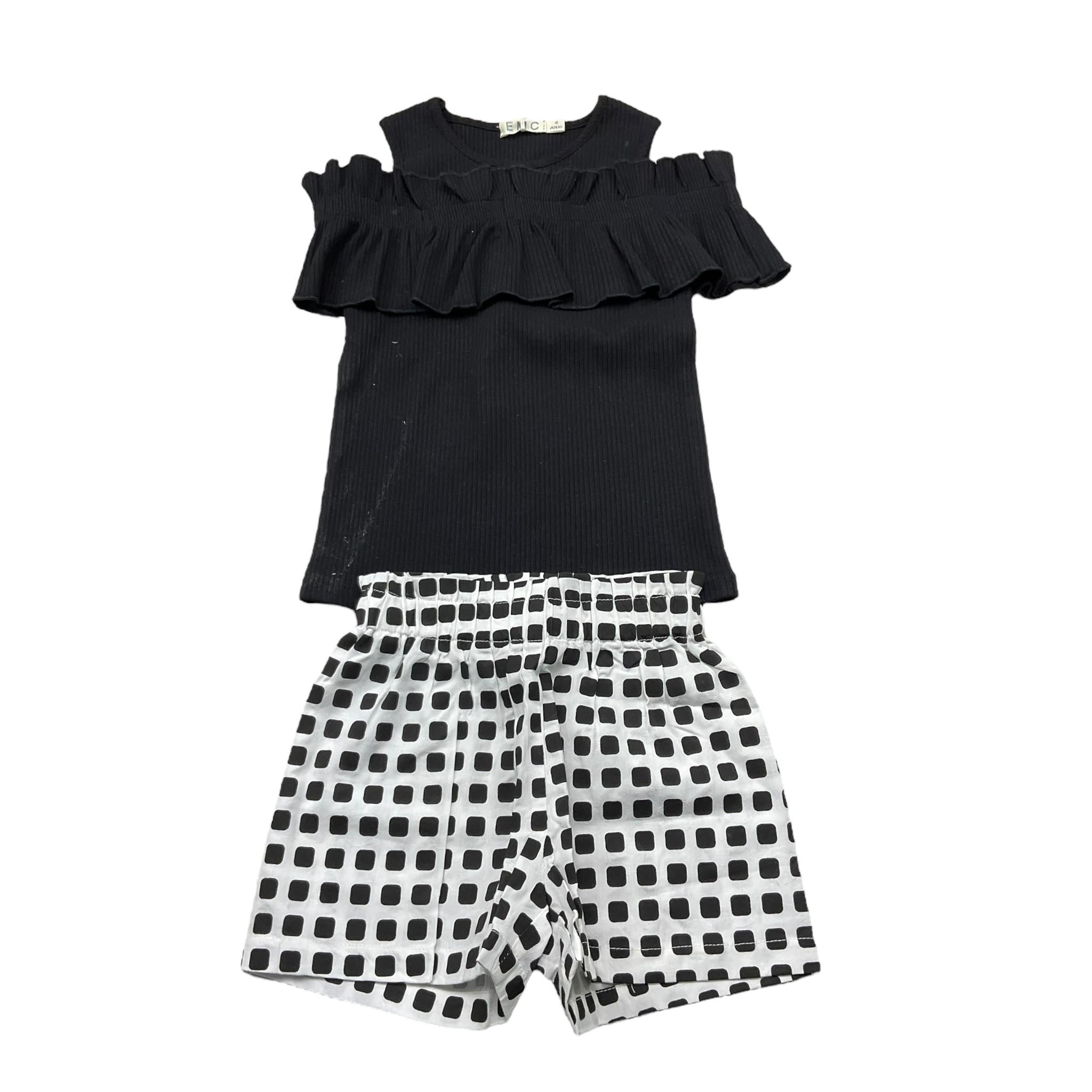 Emc Completo 2 Pezzi Top-Short per Bambina CO3640 NERO EMC 