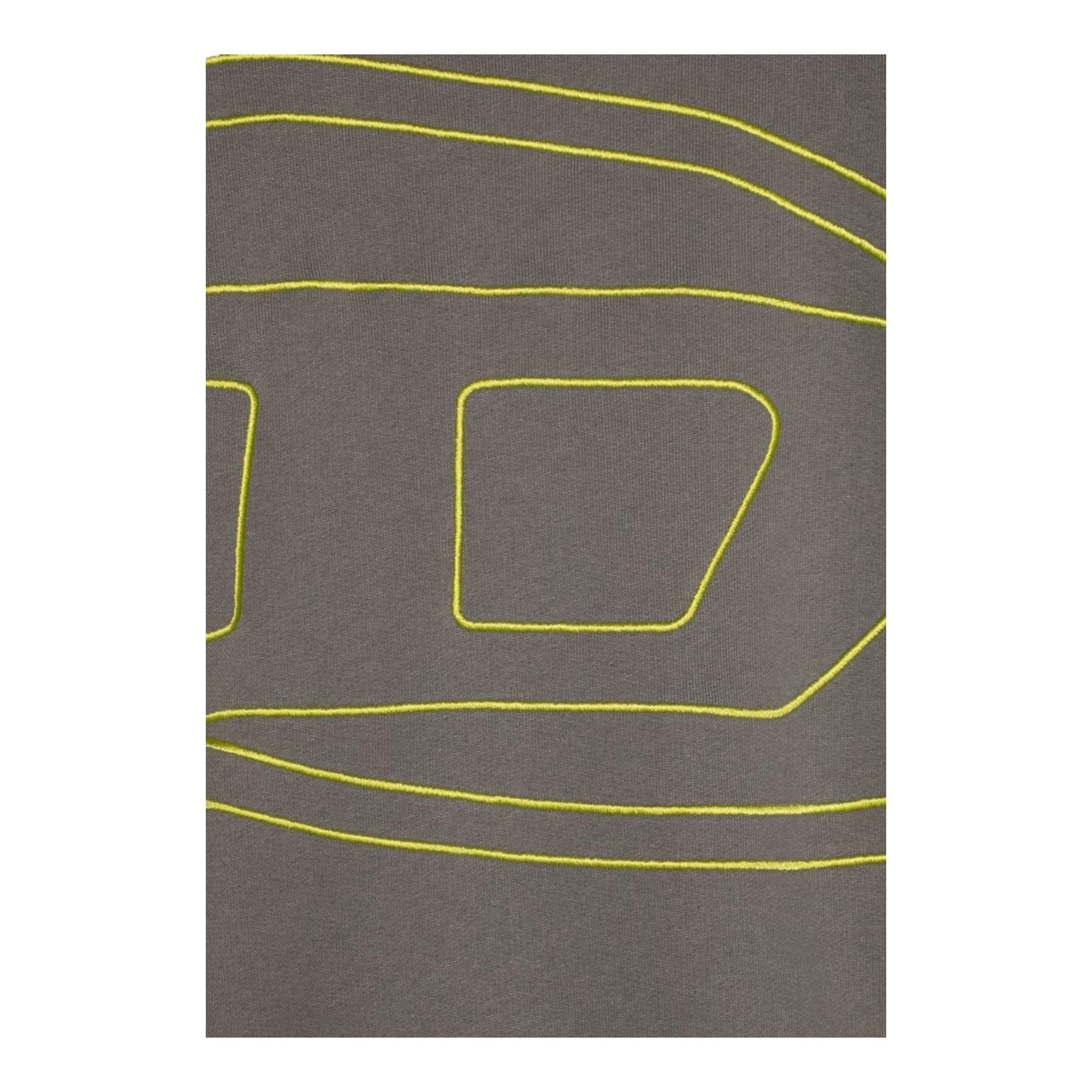 Diesel Felpa Chiusa Girocollo Tinta Unita con Logo per Bambino J02274 GRIGIO DIESEL 