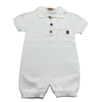 Wedoble Pagliaccetto Mezza Manica Tinta Unita per Neonato V2404305D BIANCO WEDOBLE 