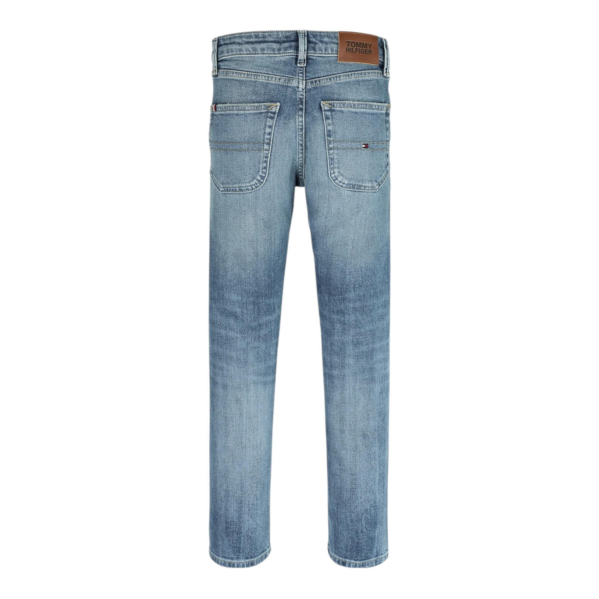 Tommy Hilfiger Jeans Tinta Unita con Girovita Regolabile per Bambino KB0KB09326 BLU TOMMY HILFIGER 