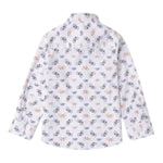 SARABANDA camicia tinta unita con stampa biciclette Bianco per Bambino A122J BIANCO SARABANDA 