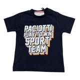 Cesare Paciotti T-Shirt Gitocollo Tinta Unita con Stampa per Neonato TSP3104B BLU CESARE PACIOTTI 