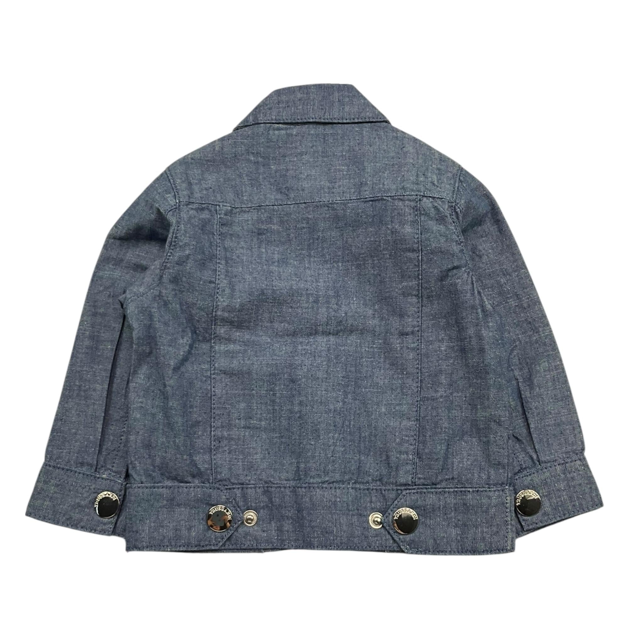 Trussardi Camicia In Denim Tinta Unita con Stampa per Neonato TIP25019GB AZZURRO TRUSSARDI 