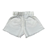 M+E' Short In Denim Tinta Unita con Elastico In Vita per Neonata UE1696N BIANCO M+E' 