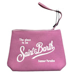 Saint Barth Pochette Tinta Unita con Stampa per Bambina ALINE ROSA SAINT BARTH 