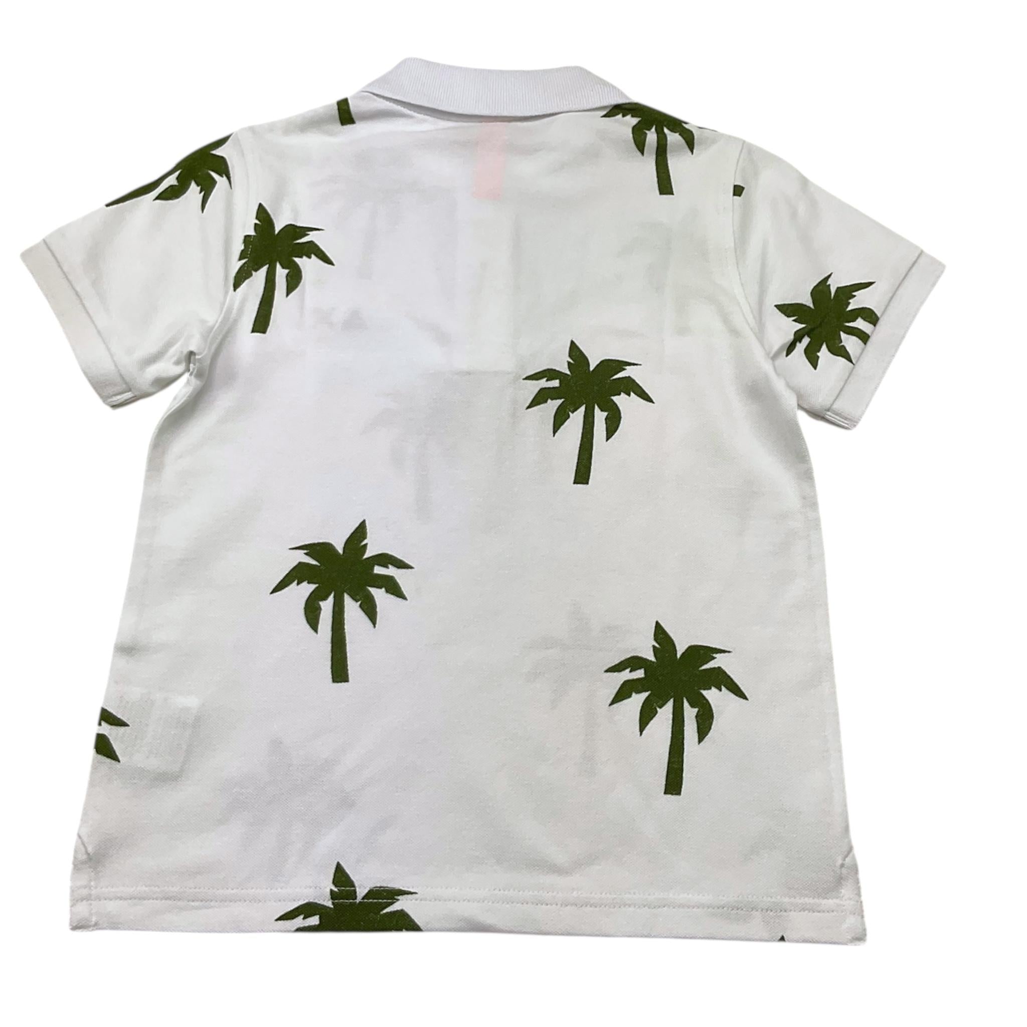 Sun68 Polo Mezza Manica Tinta Unita con Stampa per Bambino CPA35342 BIANCO SUN68 