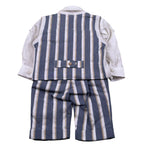 Marlu' Completo 2 Pezzi Gilet-Camicia-Pantalone per Neonato ET21160 PANNA MARLU' 