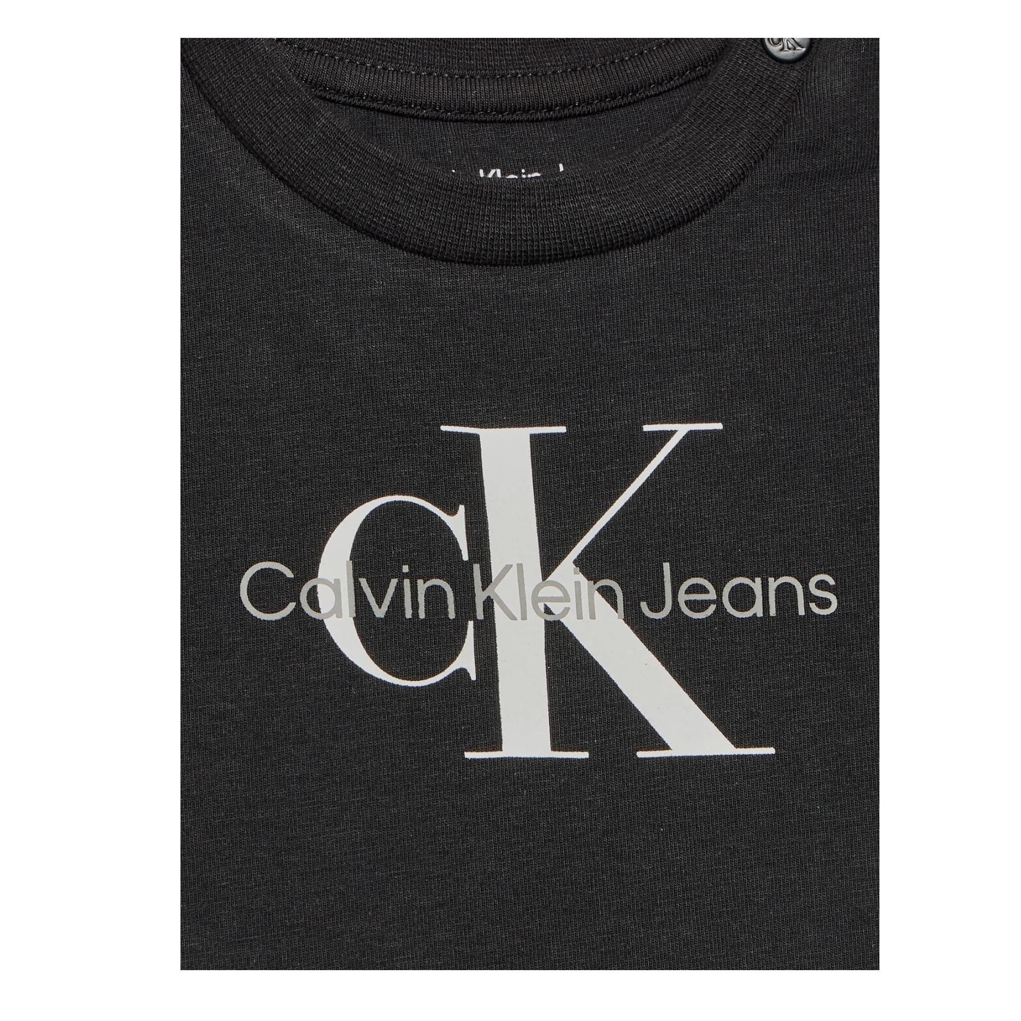 Calvin Klein T-Shirt tinta unita con Logo Nero per Neonato IN0IN00001XX NERO CALVIN KLEIN 