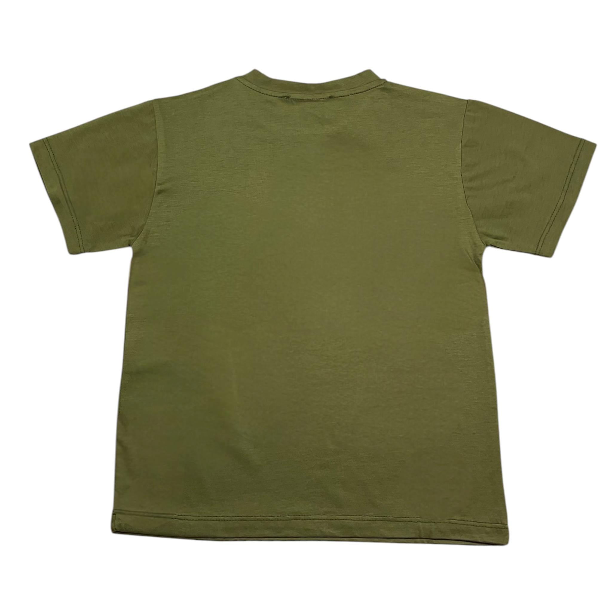 Paolo Pecora T-Shirt Girocollo Tinta Unita per Bambino PP306 VERDE PAOLO PECORA 