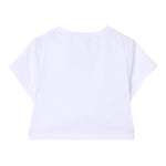 Twinset T-Shirt Girocollo Tinta Unita con Ricami per Bambina 251GJ2480X BIANCO TWINSET 