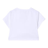 Twinset T-Shirt Girocollo Tinta Unita con Ricami per Bambina 251GJ2480X BIANCO TWINSET 