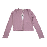 Please Cardigan Tinta Unita con Bottone per Bambina LG19072G73 ROSA PLEASE 