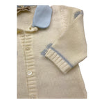 LA STUPENDERIA tutina tinta unita in maglia con ricami Panna per Neonato WBTT51 PANNA LA STUPENDERIA 