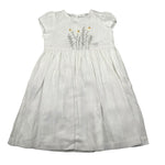 Il Gufo Abito Mezza Manica Tinta Unita con Ricami per Neonata P25VW788L0002 BIANCO IL GUFO 