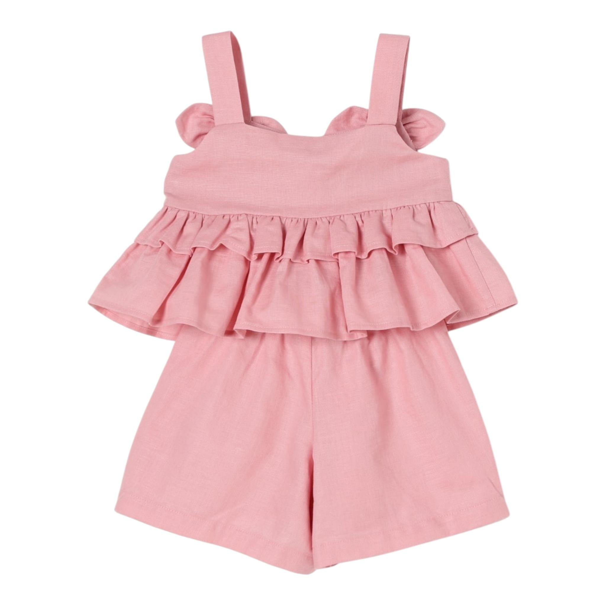 Twinset Completo 2 Pezzi Top-Short Tinta Unita per Neonata 251GJ2404 ROSA TWINSET 
